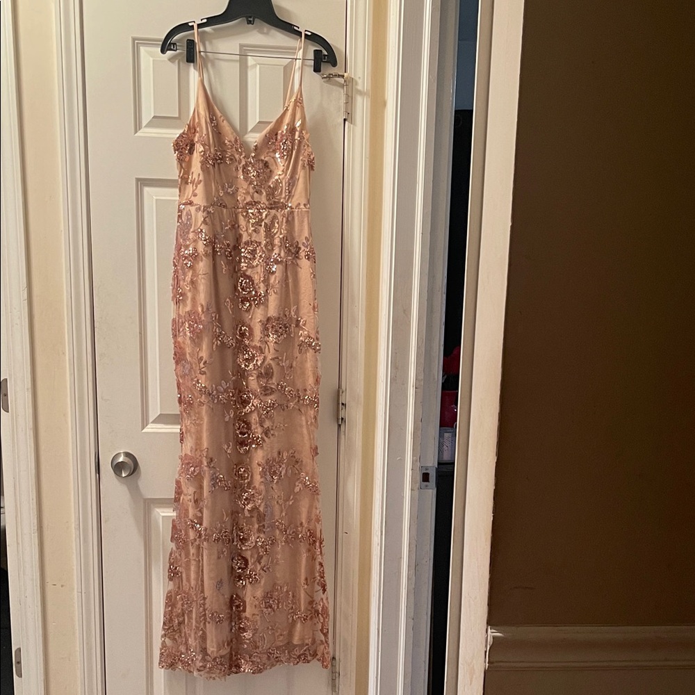 Lulus Elegant Sequin Embellished Gown
